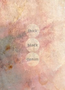 thick black denim